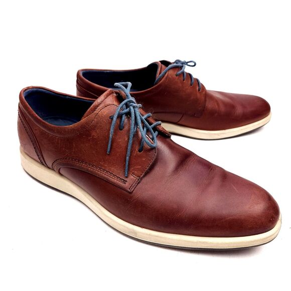 ECCO Shoes Mens US 12-12.5 EU 46 Jared Tie Moonless Brown Comfort Loafers Dress main image 7